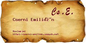 Cserni Emilián névjegykártya